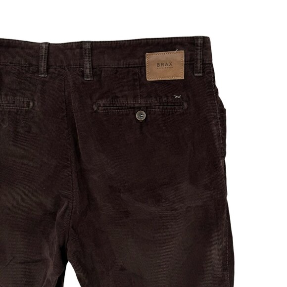 Brax Everest Corduroy Pants Mens Brown Flat Front Stretch Size 38x34 - Picture 3 of 11